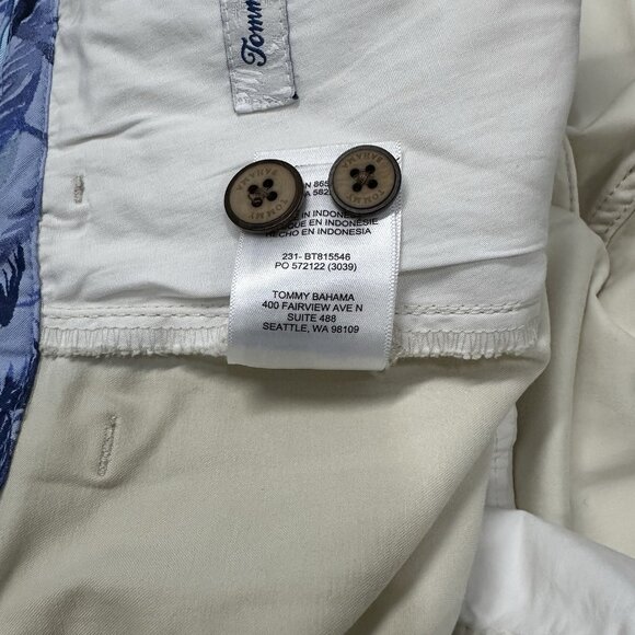 Tommy Bahama Mens Big & Tall 44RG Bleached Sand Stretch 10” Boracay Chino Shorts - Picture 7 of 8
